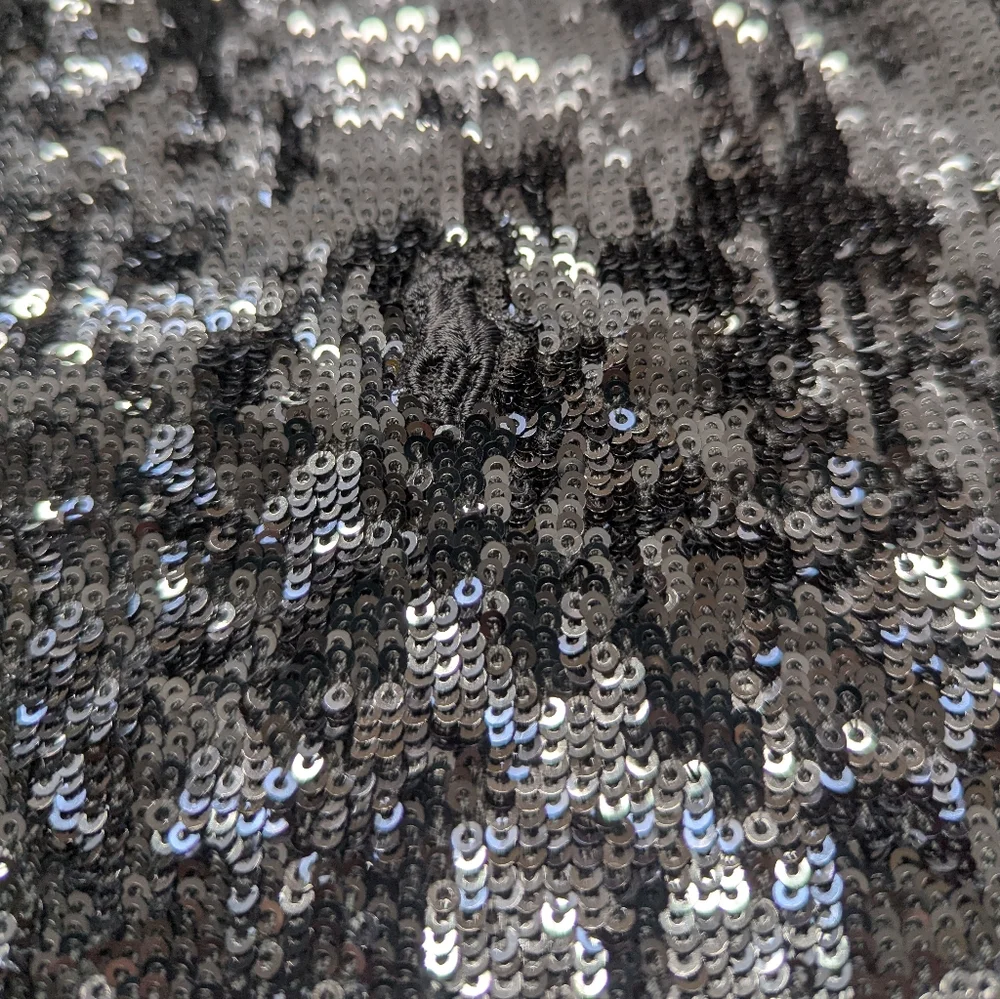 NEW Polo Ralph Lauren Silver Sequin Polo Shirt Size Small - Picture 4 of 6